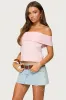 Blythe Ribbed Knit Fold Over Top sold by Edikted