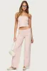 Lilah Striped Fold Over Pants sold by Edikted