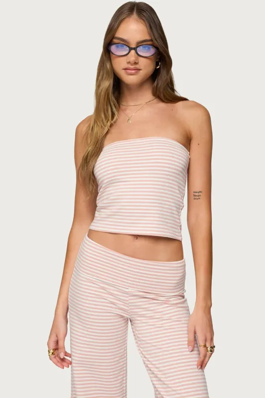 Lilah Striped Tube Top sold by Edikted