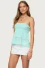 Harleigh Ruffled Linen Look Tube Top sold by Edikted
