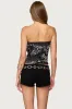 Zelda Bead & Sequin Strapless Top sold by Edikted