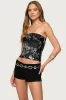 Zelda Bead & Sequin Strapless Top sold by Edikted