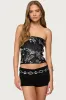 Zelda Bead & Sequin Strapless Top sold by Edikted