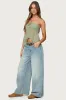 Embroidered Sheer Strapless Top sold by Edikted