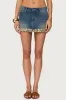 Shaina Iridescent Denim Mini Skirt sold by Edikted
