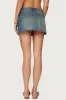 Shaina Iridescent Denim Mini Skirt sold by Edikted