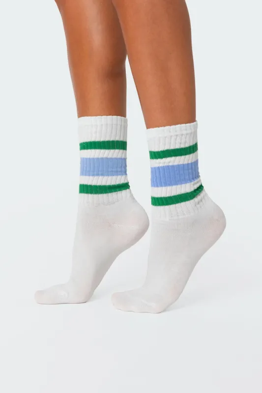 Triple Striped Socks sold by Edikted
