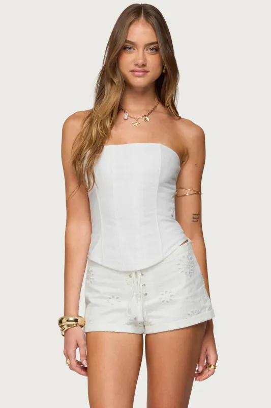 Hadar Linen Look Corset sold by Edikted
