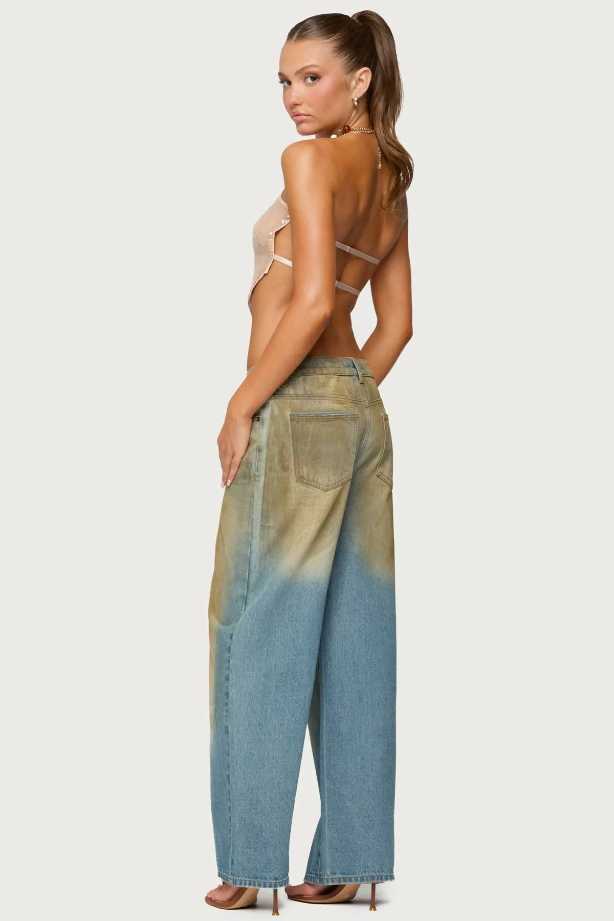 Sequin Backless Triangle Strapless Top sold by Edikted product image thumbnail 2
