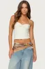Zoee Twisted Textured Halter Top sold by Edikted