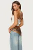 Zoee Twisted Textured Halter Top sold by Edikted