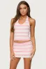 Kezia Striped Knit Halter Top sold by Edikted