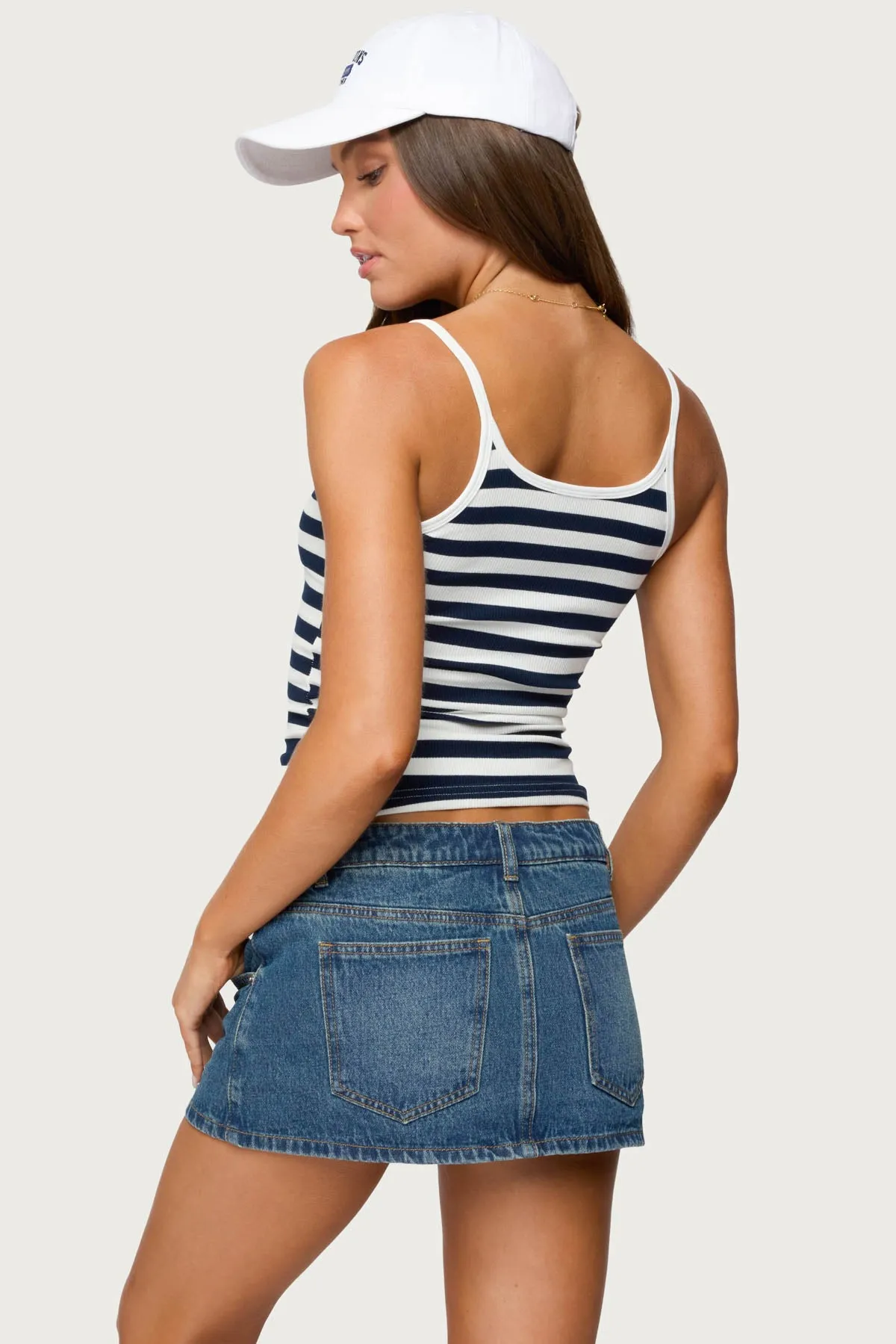 Bailee Striped Ribbed Tank Top sold by Edikted product image thumbnail 5