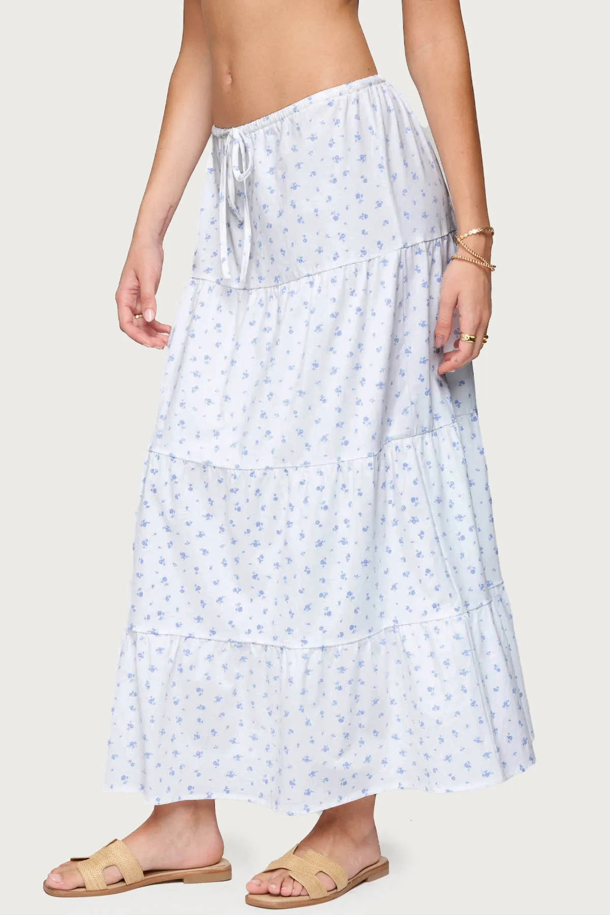 Charley Floral Tiered Maxi Skirt sold by Edikted product image thumbnail 2