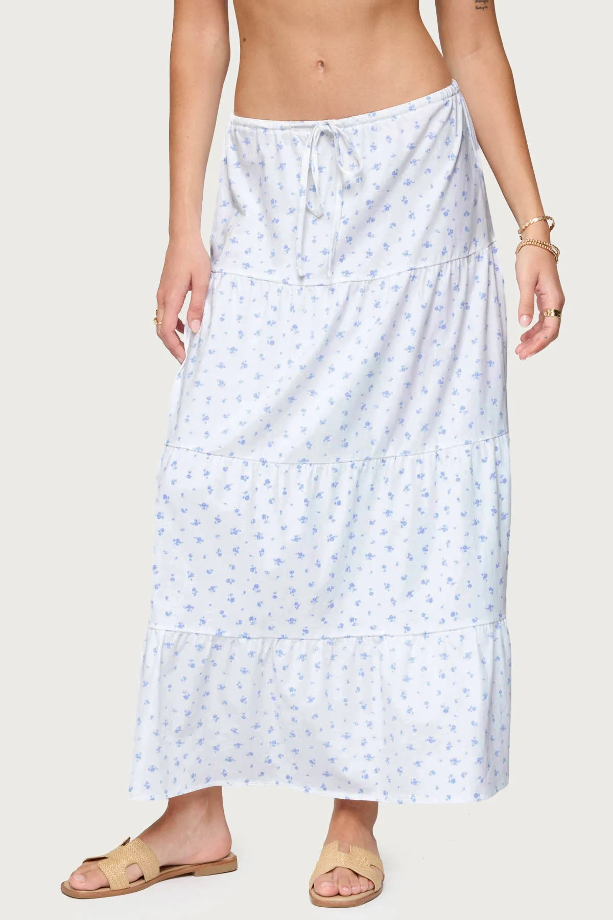 Charley Floral Tiered Maxi Skirt sold by Edikted product image thumbnail 5
