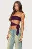 Amaro Strapless Side Tie Cut Out Top sold by Edikted