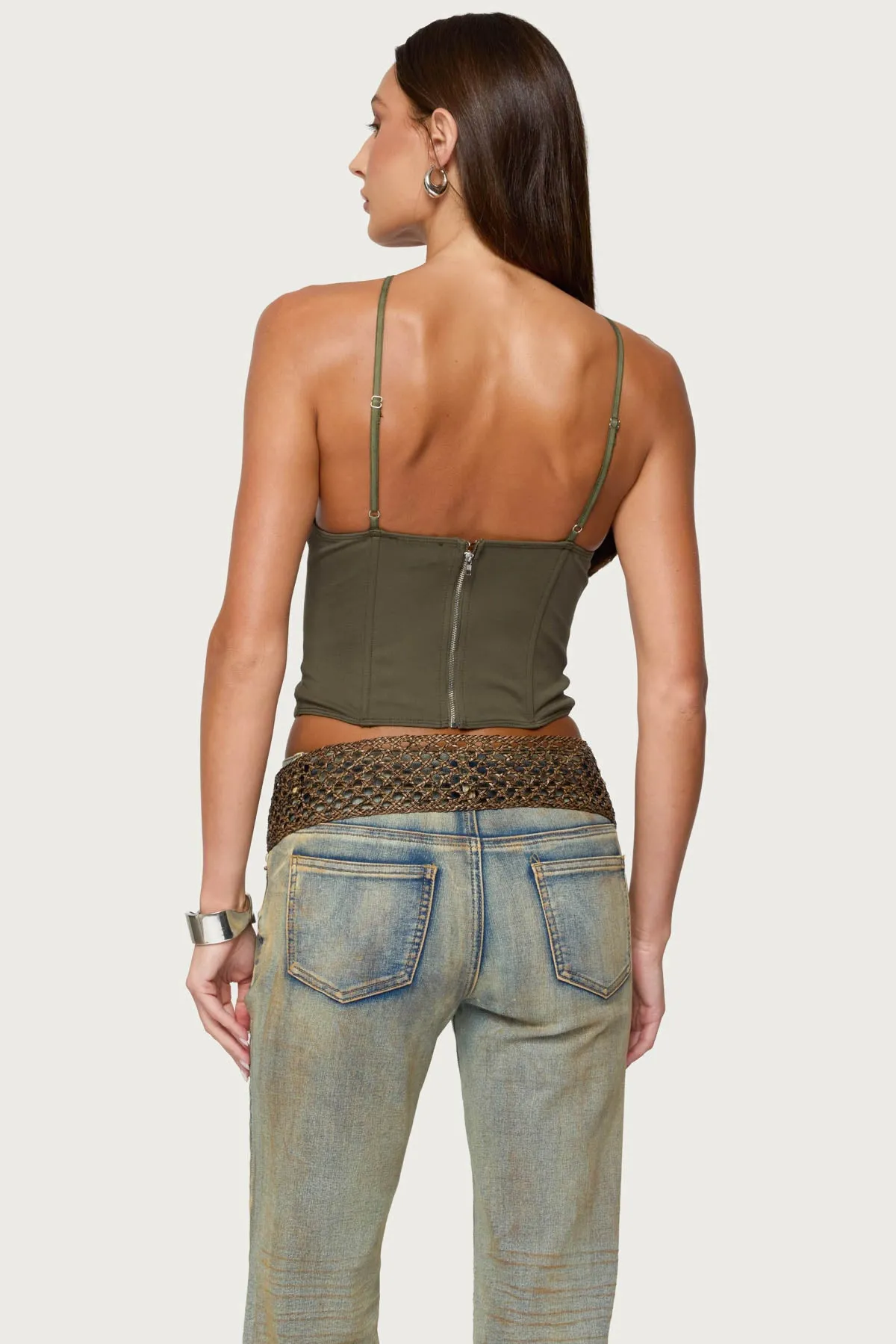 Lou Crossover Beaded Corset sold by Edikted product image thumbnail 5