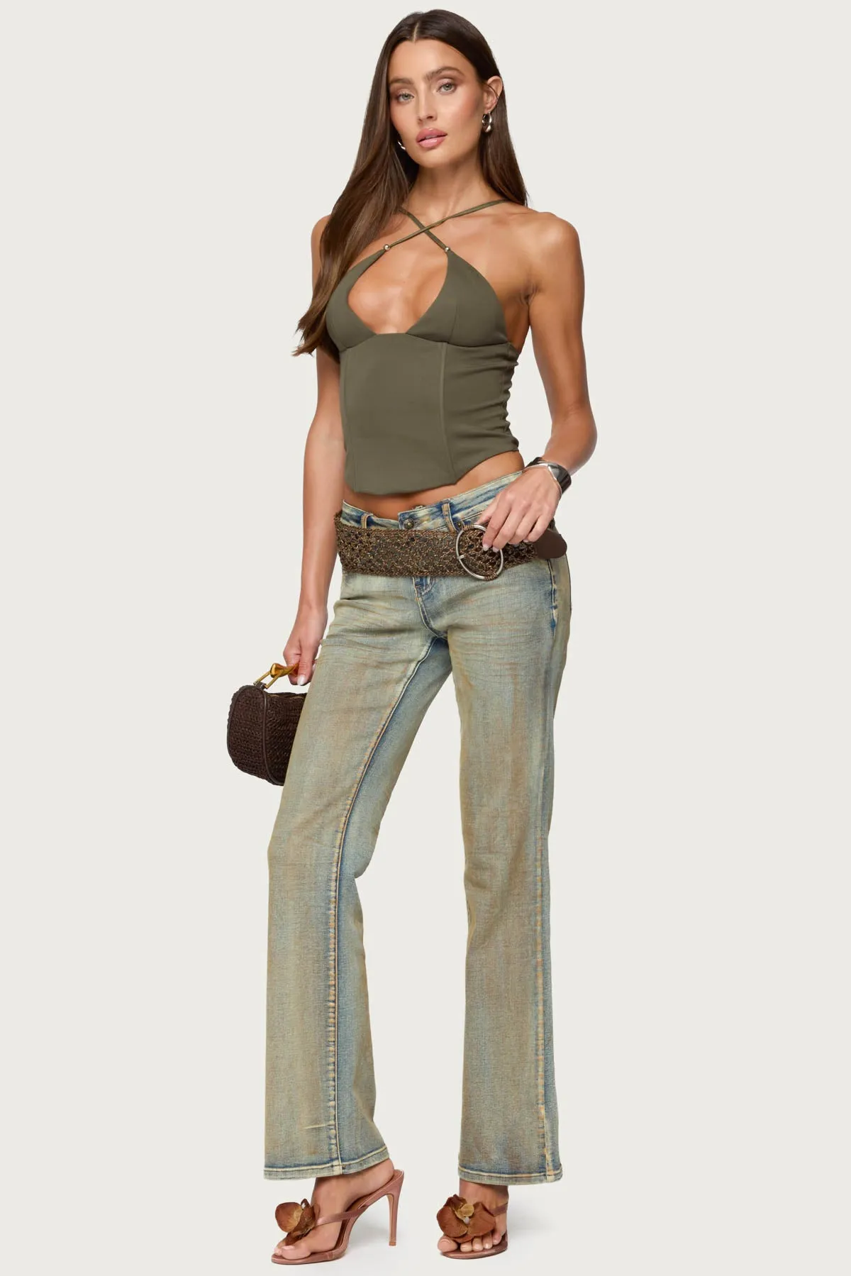 Lou Crossover Beaded Corset sold by Edikted product image thumbnail 2