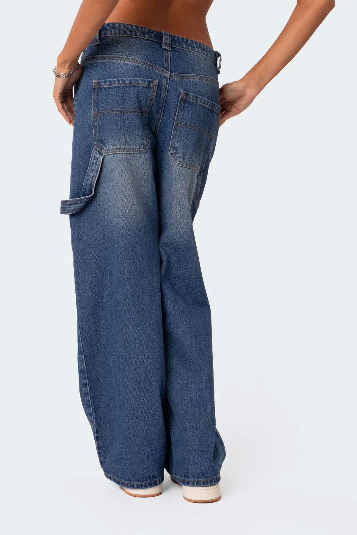 Carpenter Low Rise Baggy Jeans sold by Edikted product image thumbnail 4