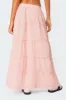 Tiered Eyelet Slitted Maxi Skirt sold by Edikted