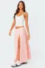 Tiered Eyelet Slitted Maxi Skirt sold by Edikted