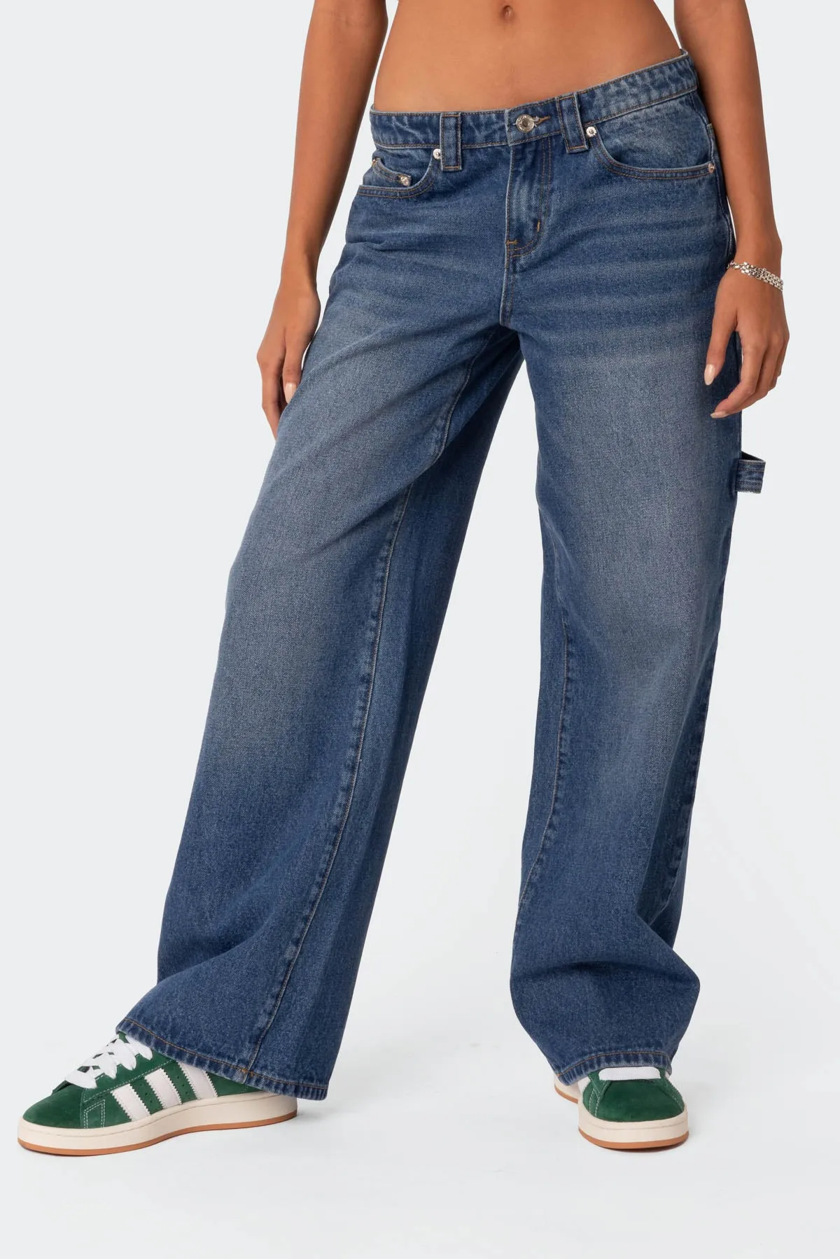 Carpenter Low Rise Baggy Jeans sold by Edikted product image thumbnail 2