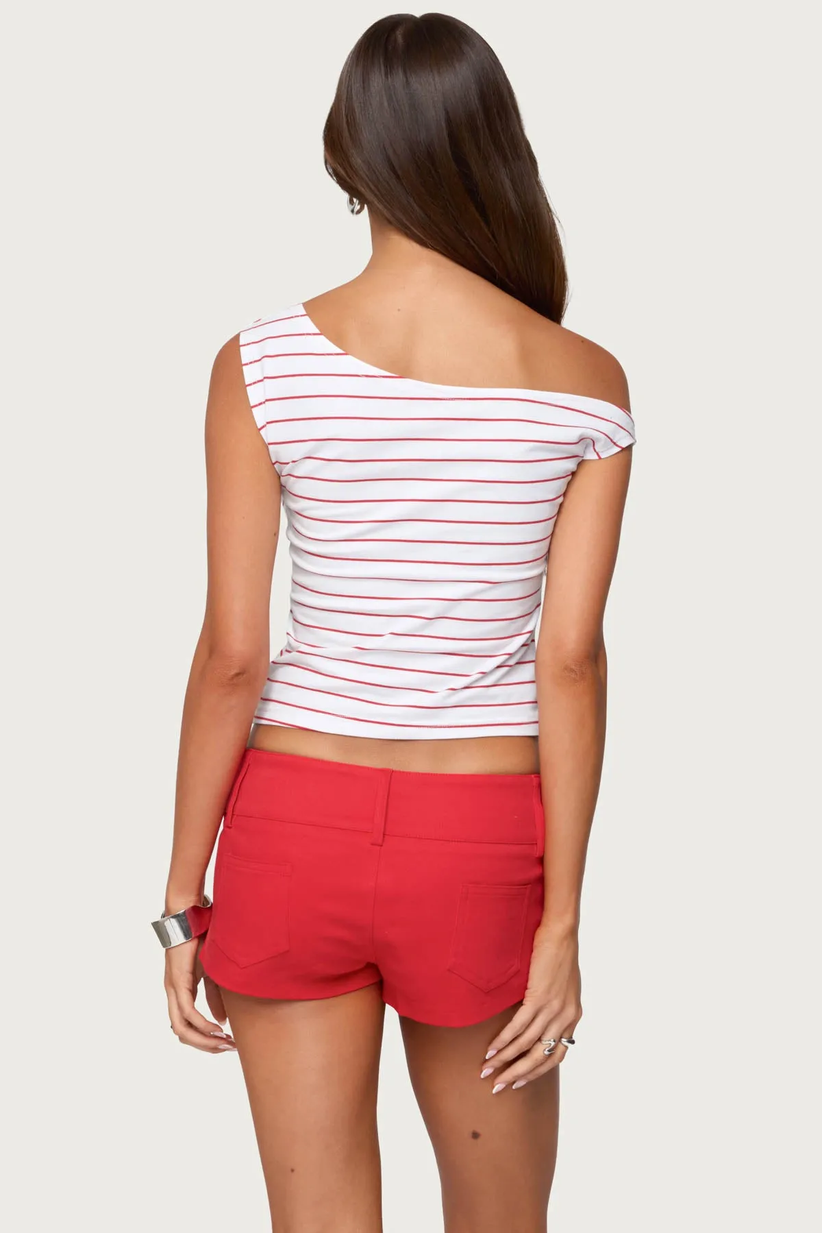 Keryn Striped Off Shoulder Top sold by Edikted product image thumbnail 5
