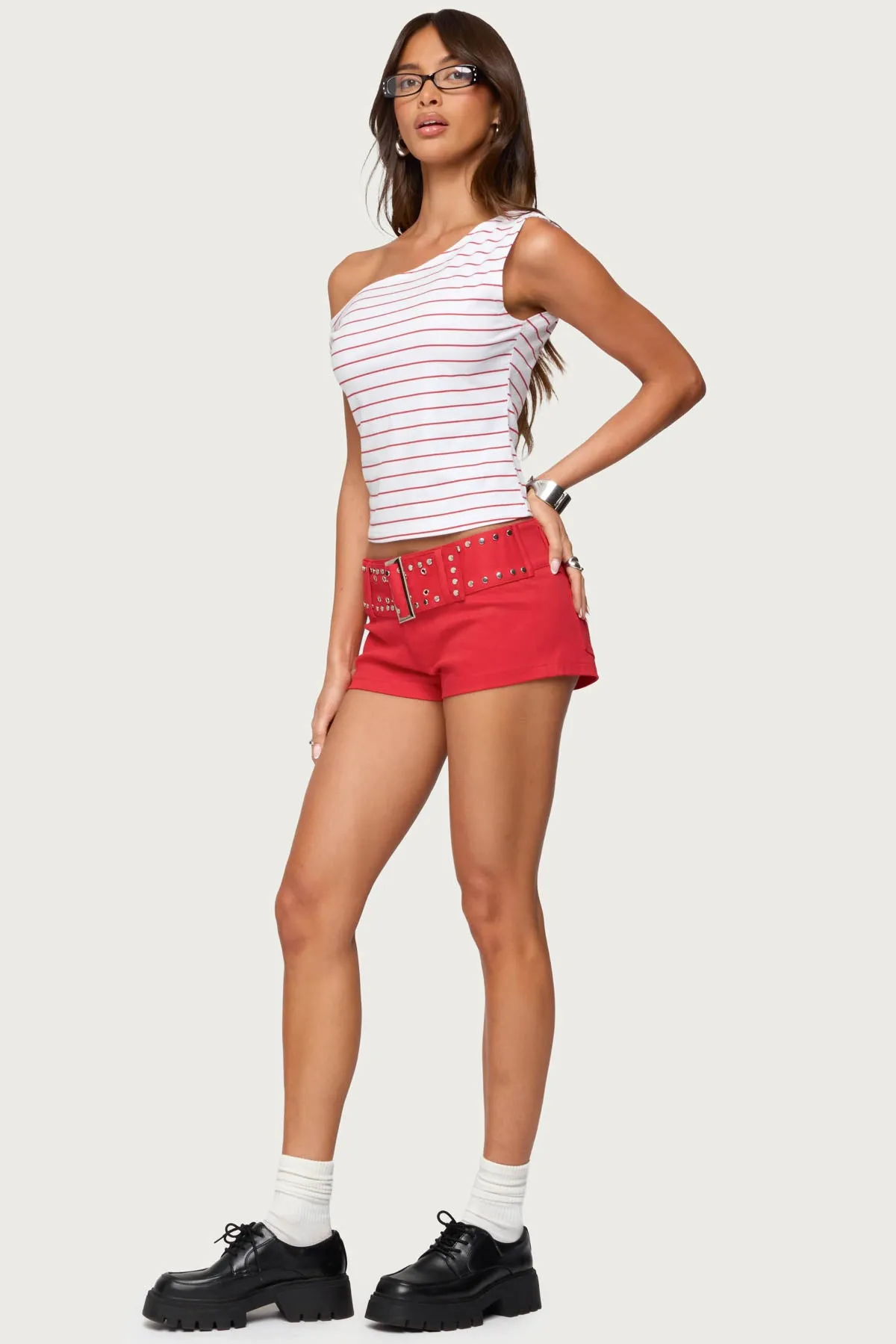 Keryn Striped Off Shoulder Top sold by Edikted product image thumbnail 4