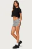 Rylan Striped Fold Over Mini Skort sold by Edikted