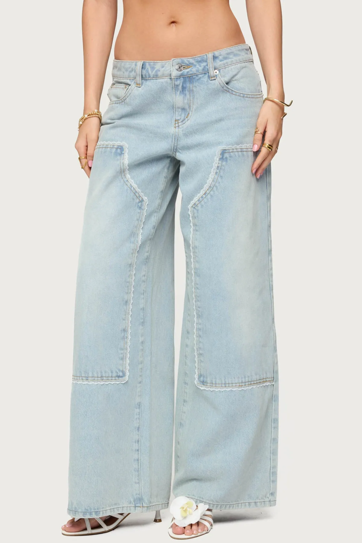 Teela Lacey Low Rise Carpenter Jeans sold by Edikted product image thumbnail 2
