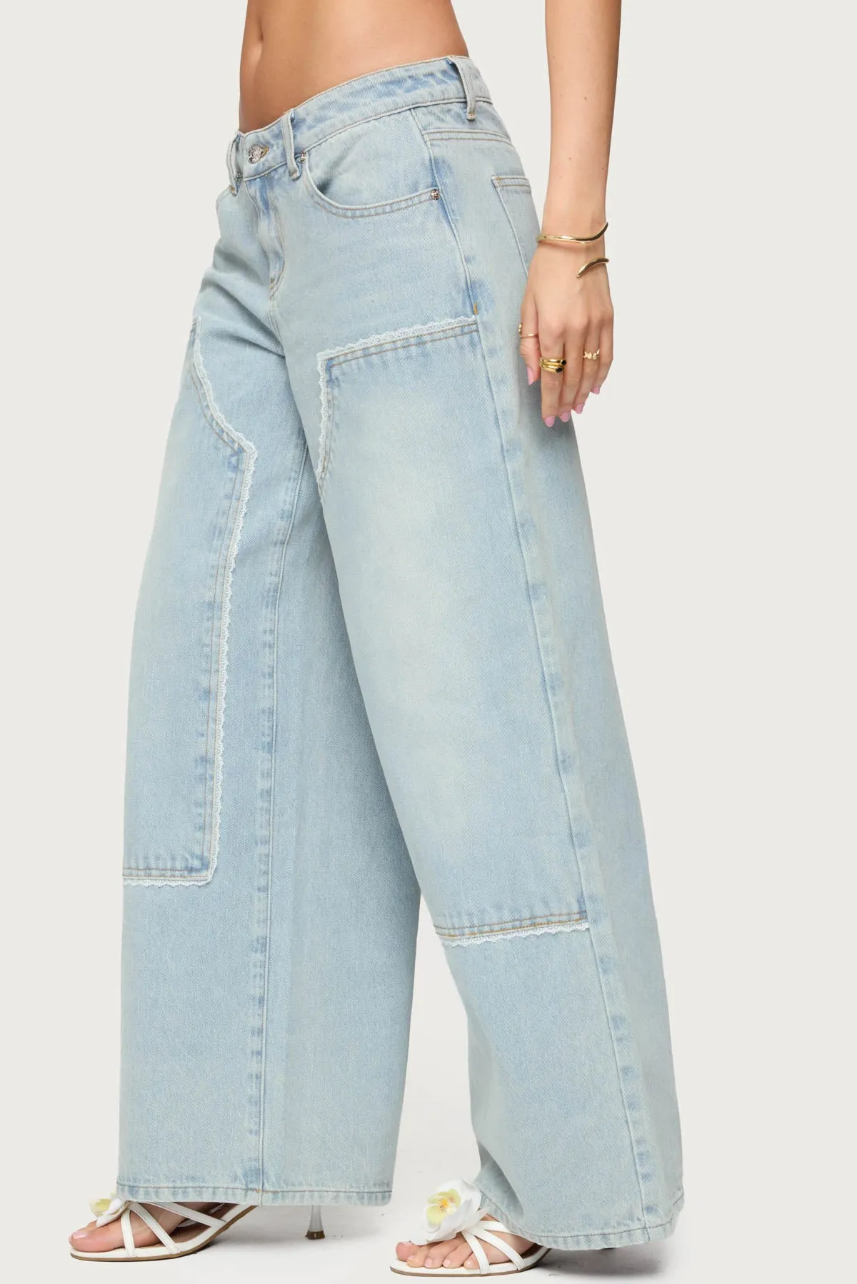 Teela Lacey Low Rise Carpenter Jeans sold by Edikted product image thumbnail 3