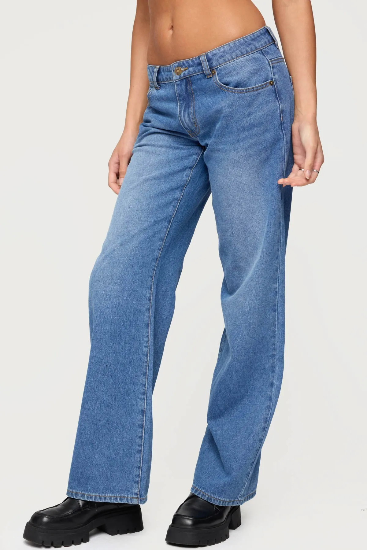 Nikoletta Low Rise Straight Leg Jeans sold by Edikted product image thumbnail 3
