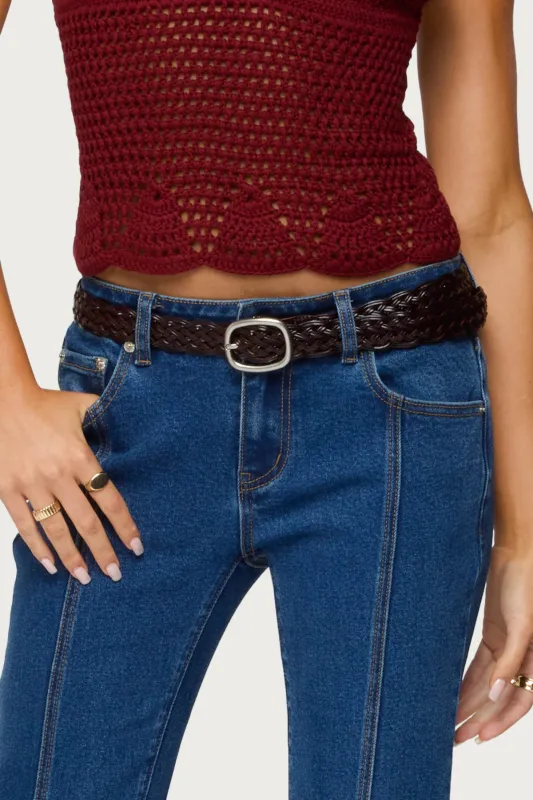 Woven Faux Leather Belt sold by Edikted
