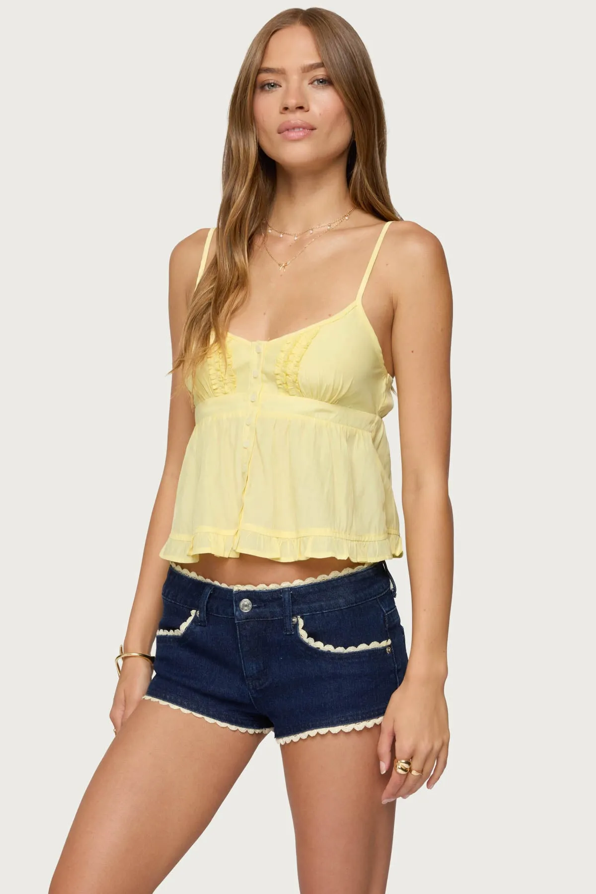 Halsey Ruffle Tank Top sold by Edikted product image thumbnail 3