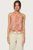 Dragon Lily Layered Chiffon Halter top sold by Edikted