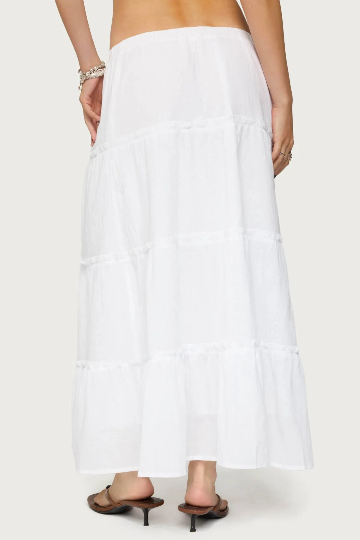Petite Charlotte Tiered Maxi Skirt sold by Edikted product image thumbnail 5