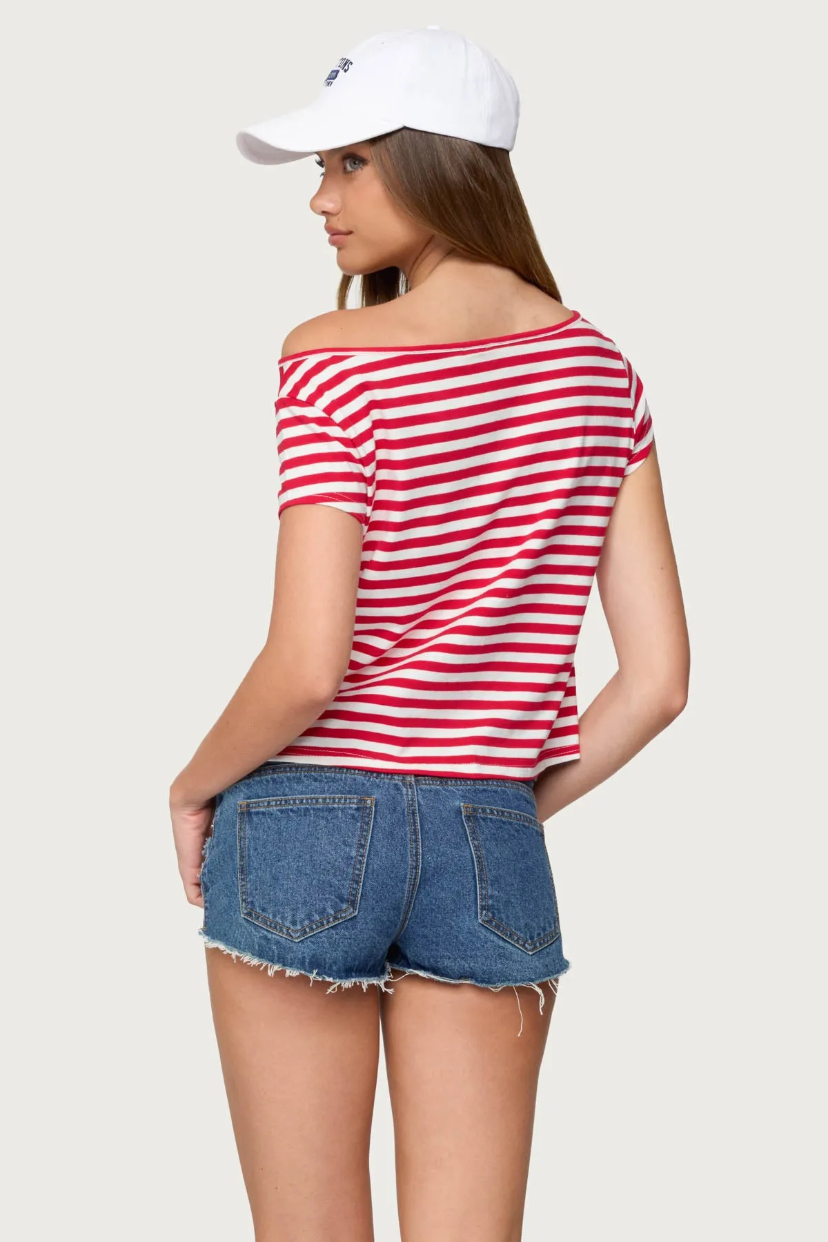 Aretha Striped Off Shoulder Top sold by Edikted product image thumbnail 5