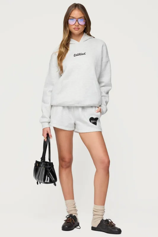 Big Love Edikted Sweat Shorts sold by Edikted