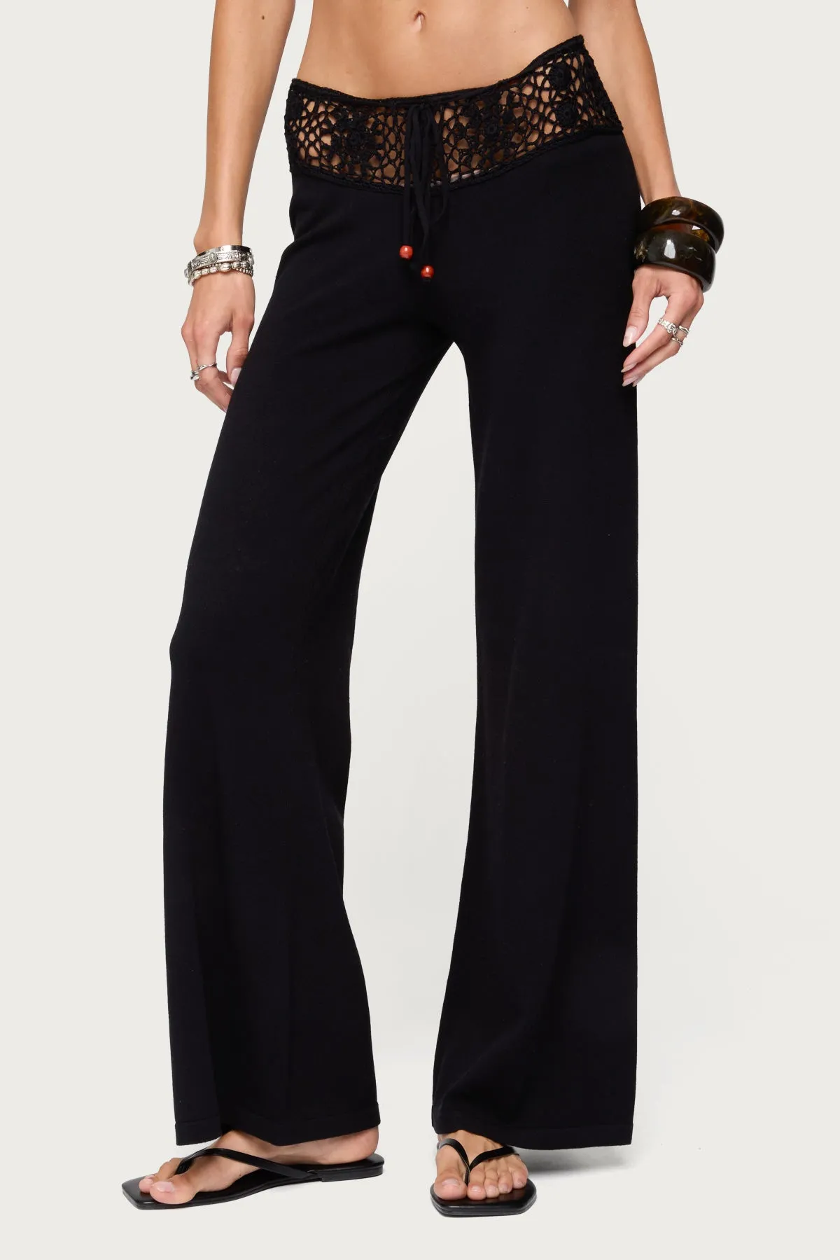 Kirsty Crochet Waist Knit Pants sold by Edikted product image thumbnail 3