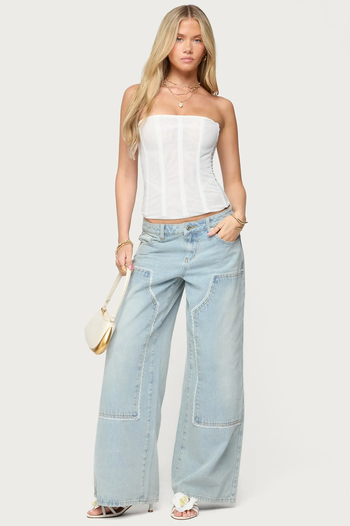 Reed Sheer Mesh Corset sold by Edikted product image thumbnail 2