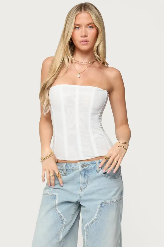 Reed Sheer Mesh Corset sold by Edikted