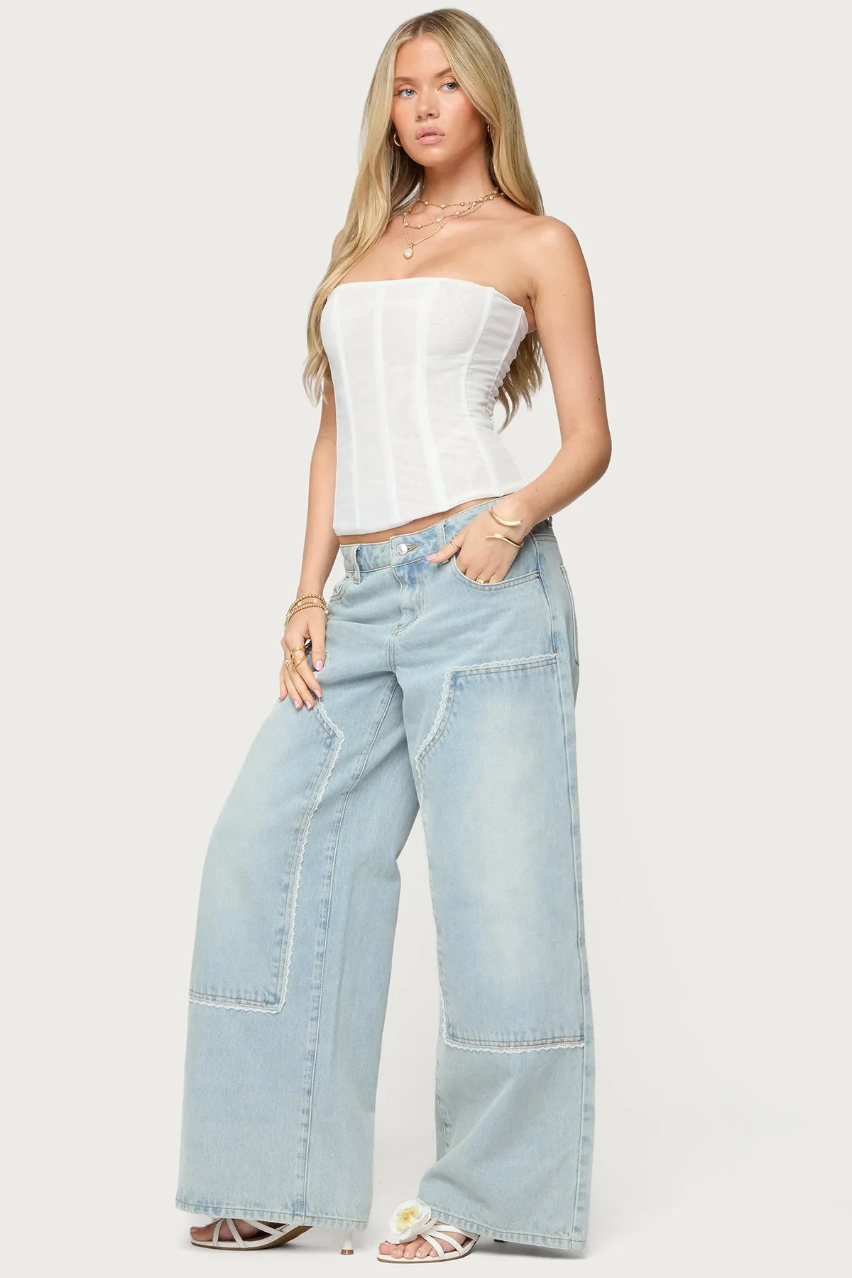 Reed Sheer Mesh Corset sold by Edikted product image thumbnail 4