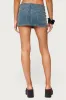 Ronan Zip Up Denim Mini Skort sold by Edikted
