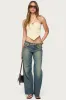 Alana Floral Handkerchief Halter Top sold by Edikted