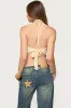 Alana Floral Handkerchief Halter Top sold by Edikted