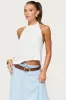Ivey Backless Crochet Halter Top sold by Edikted
