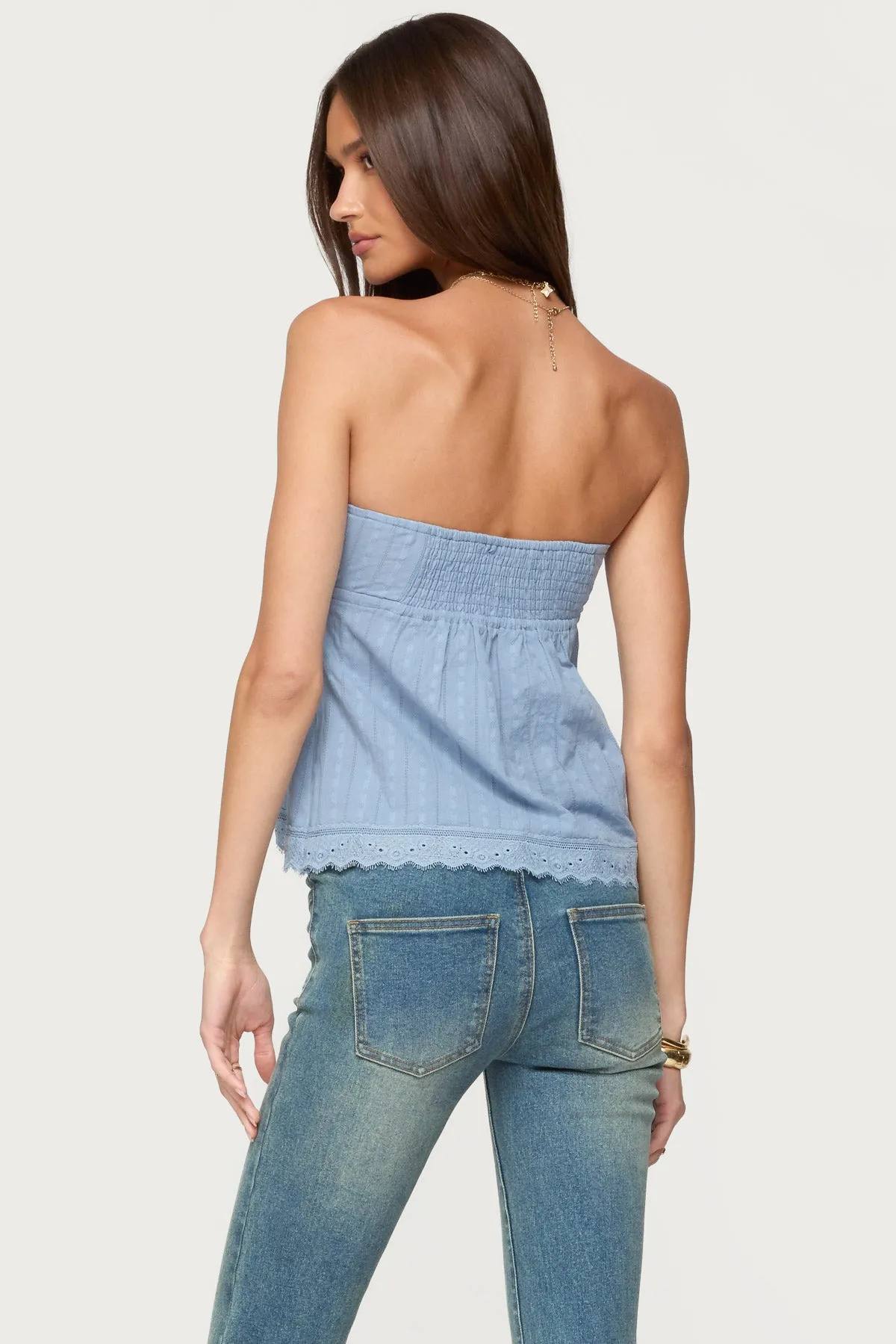 Narnie Striped Strapless Wrap Top sold by Edikted product image thumbnail 3