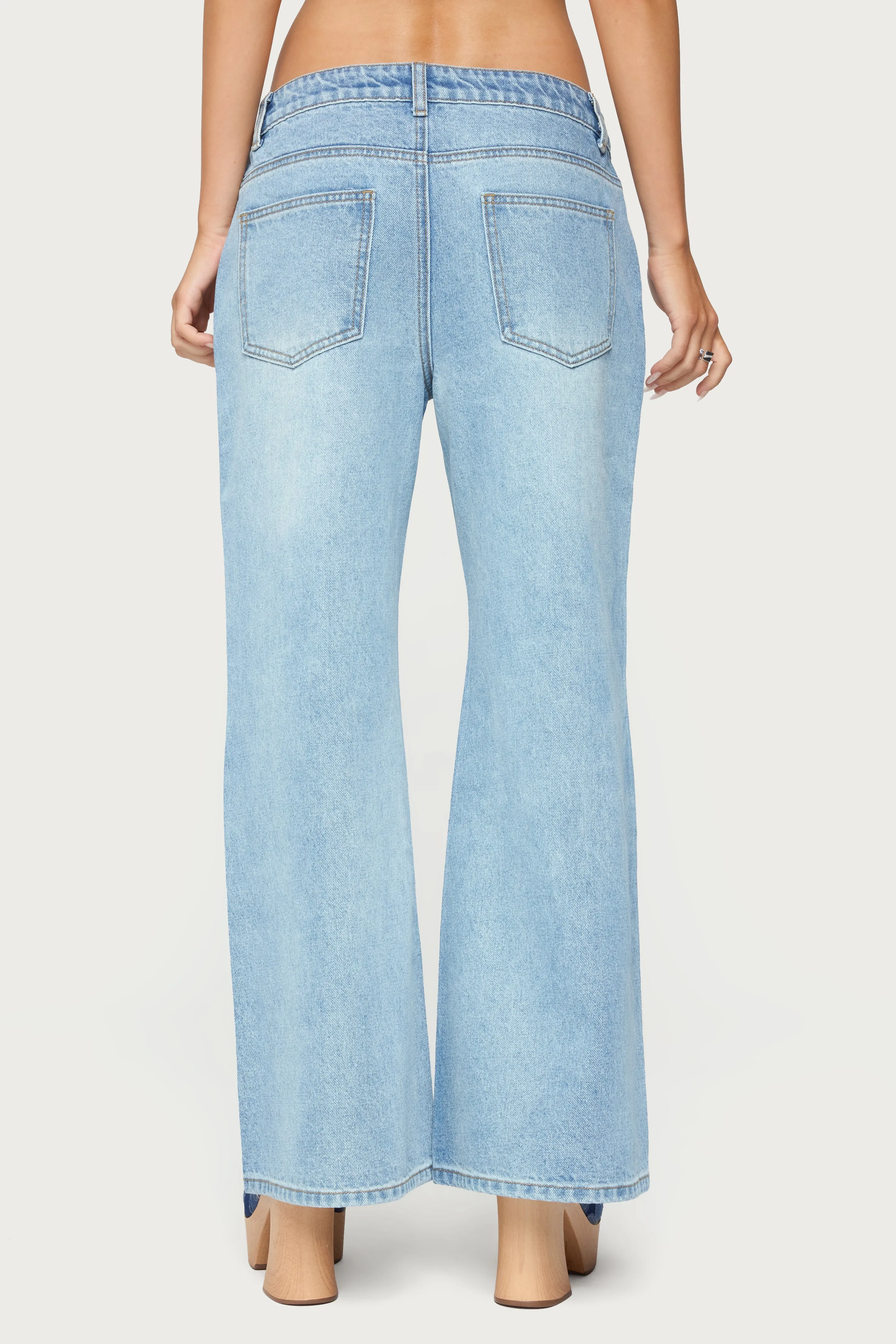 Petite Low Rise Wide Leg Jeans sold by Edikted product image thumbnail 5