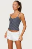 Tova Striped Scoop Tank Top sold by Edikted