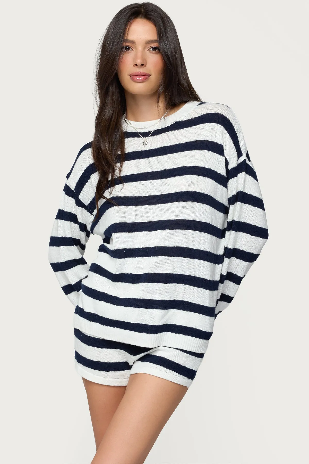 Amaris Oversized Striped Sweater sold by Edikted